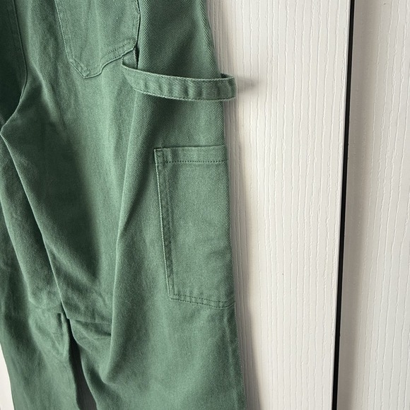Billabong Womens Leia Twill Mid-Rise Cargo Pants Emerald Green Wide Leg Size 29 - Picture 6 of 10